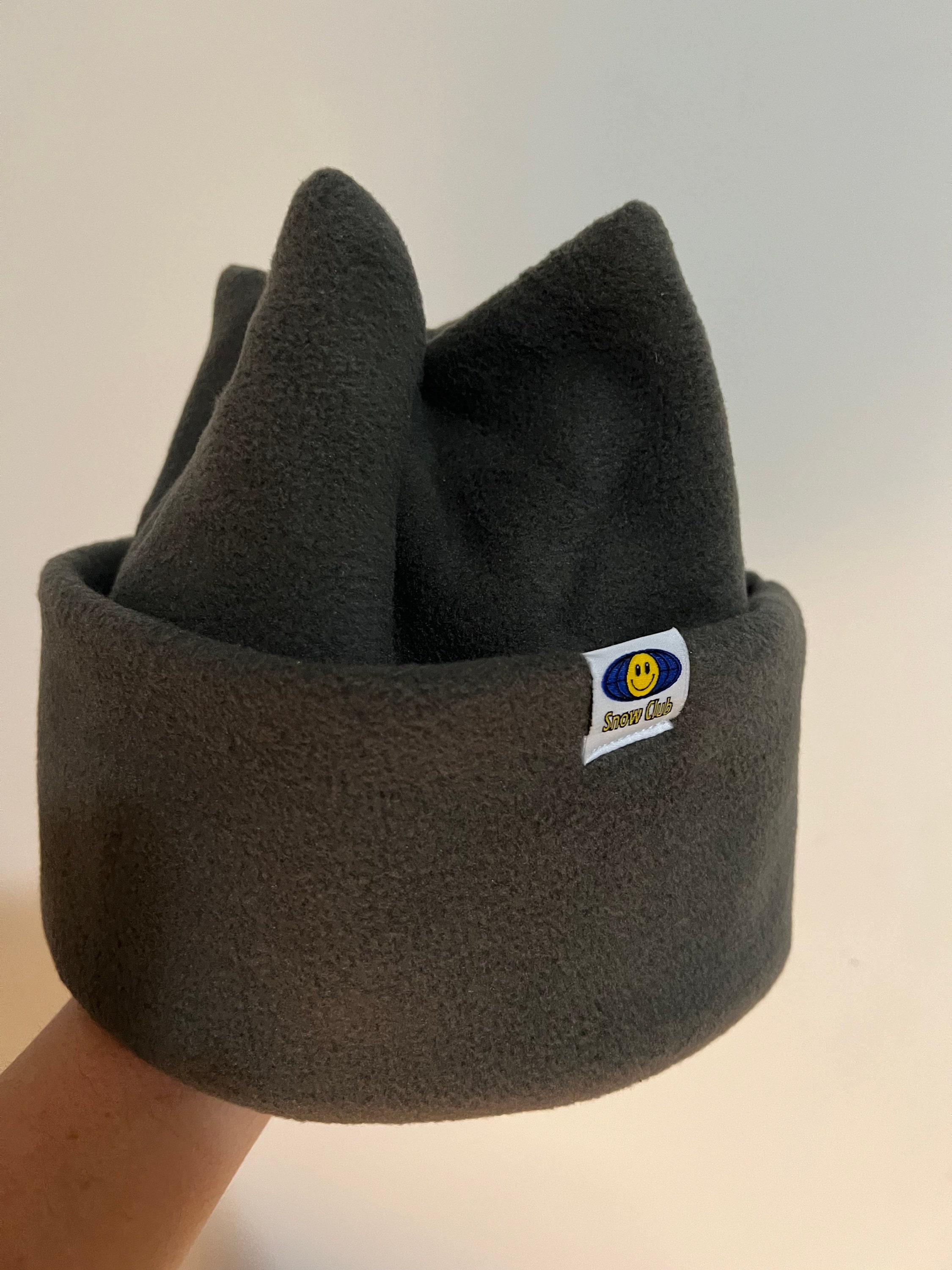 Snow Club - Handmade in BC! RETRO Anti-Pill Polar Fleece 4 Point / Crown Snowboard / Ski Tuque / Beanie / Hat - Double Layer / Soft & Cozy!