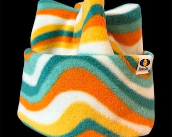 Retro Polar Fleece Beanie: Handmade Snowboard Ski Hat