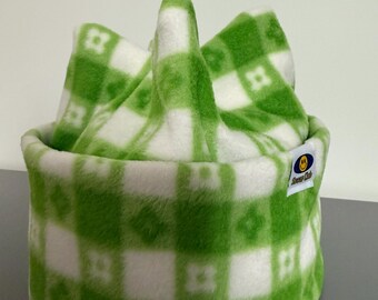 Retro Fleece Beanie: Handgestrickte Snowboard Mütze