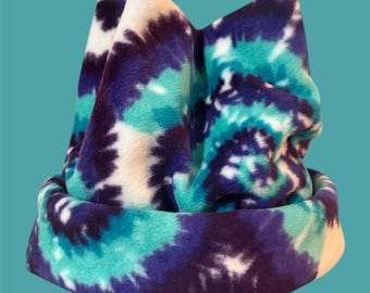 Snow Club - Handmade in BC! RETRO Anti-Pill Polar Fleece 4 Point / Crown Snowboard / Ski Tuque / Beanie / Hat - Double Layer / Soft & Cozy!