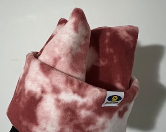 Snow Club - Handmade in BC! RETRO Anti-Pill Polar Fleece 4 Point / Crown Snowboard / Ski Tuque / Beanie / Hat - Double Layer / Soft & Cozy!