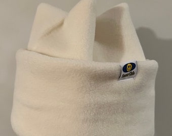 Snow Club - Handmade in BC! RETRO Anti-Pill Polar Fleece 4 Point / Crown Snowboard / Ski Tuque / Beanie / Hat - Double Layer / Soft & Cozy!