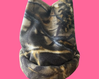 Gorro de lana retro de 4 puntas: gorro de snowboard/esquí hecho a mano - Camuflaje para exteriores