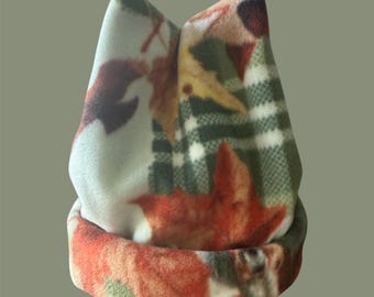 Gorro de lana retro de 4 puntas: gorro de snowboard/esquí hecho a mano - Maple Leaf Wildlife