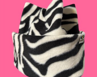 Retro Fleece Beanie: Handmade Snowboard Ski Hat