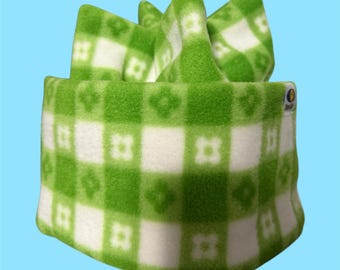 Snow Club - Handmade in BC! RETRO Anti-Pill Polar Fleece 4 Point / Crown Snowboard / Ski Tuque / Beanie / Hat - Double Layer / Soft & Cozy!