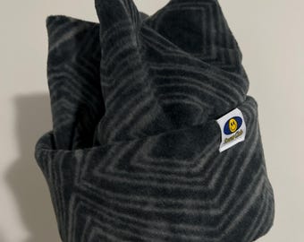 Snow Club - Handmade in BC! RETRO Anti-Pill Polar Fleece 4 Point / Crown Snowboard / Ski Tuque / Beanie / Hat - Double Layer / Soft & Cozy!