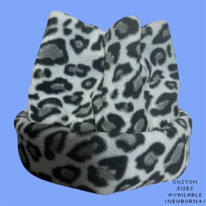 Custom Retro Fleece Beanie: Handmade Snowboard Ski Hat (Baby - Adult Small)