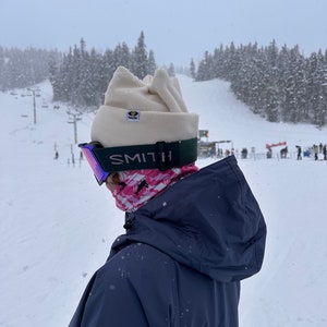 Snow Club Fait main en Colombie-Britannique Polaire RETRO 4 points anti-boulochage / Snowboard Crown / Tuque de ski / Bonnet / Bonnet Double couche / Doux et confortable image 6