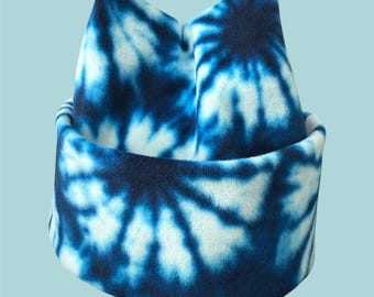Gorro de lana retro de 4 puntas: gorro de snowboard/esquí hecho a mano - Teñido Shibori