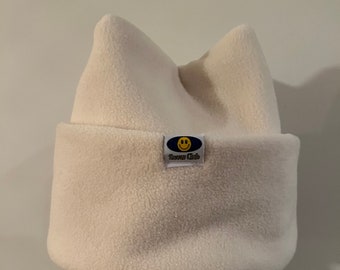 Snow Club - Handmade in BC! RETRO Anti-Pill Polar Fleece 4 Point / Crown Snowboard / Ski Tuque / Beanie / Hat - Double Layer / Soft & Cozy!