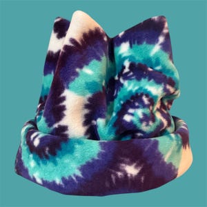 Fleece Beanie, Double-Layer Anti-Pill Four Point - Tie Dye