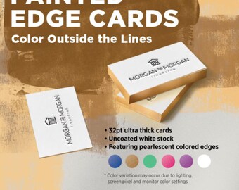 Painted edge thick Business Cards