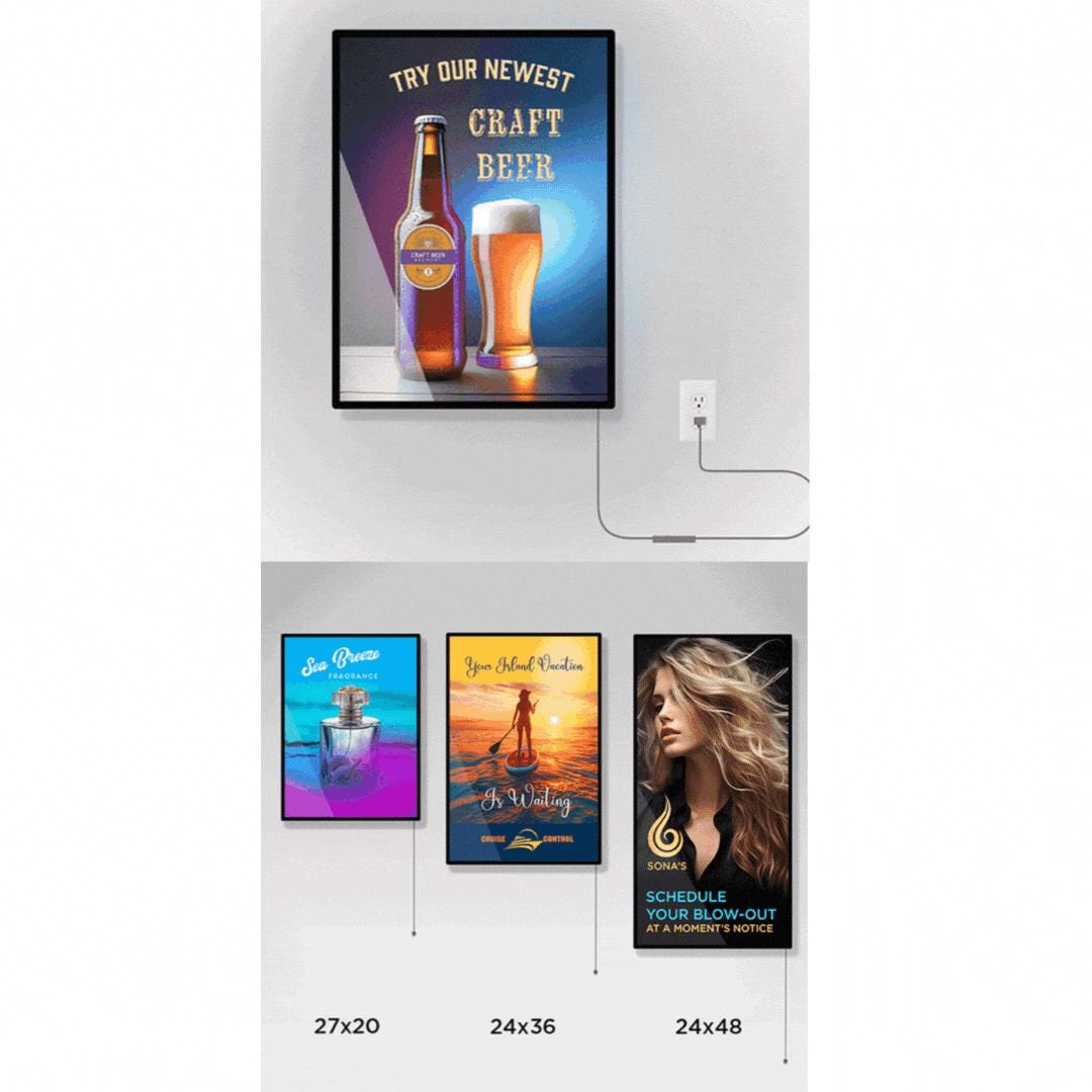Custom LED Backlit Frame Display for Vibrant Indoor Advertising ...