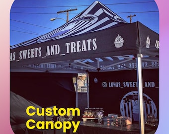 Custom Canopy Graphics only - NO FRAME - Custom Event Tent - Fast and Free Shipping