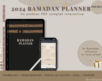 Planner Ramadan PORTRAIT/digital planner,2024, mensuel, islam,Goodnotes,Xodo,journal numérique, Semainier,tablette,Mobile,IMPRIMABLE