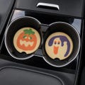Halloween Sugar Cookie Car Coasters | Nostalgic Pumpkin Ghost Decor