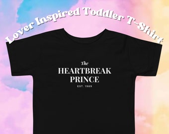 Heartbreak Prince Toddler Koszulka z krótkim rękawem - Miss Americana Koszulka - Lover Album Inspired Koszulka
