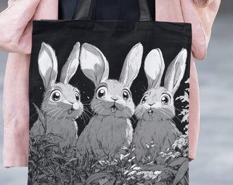 MESSENGER BAG Skull Rabbit Dark Kawaii Gothic Gifts Quirky 
