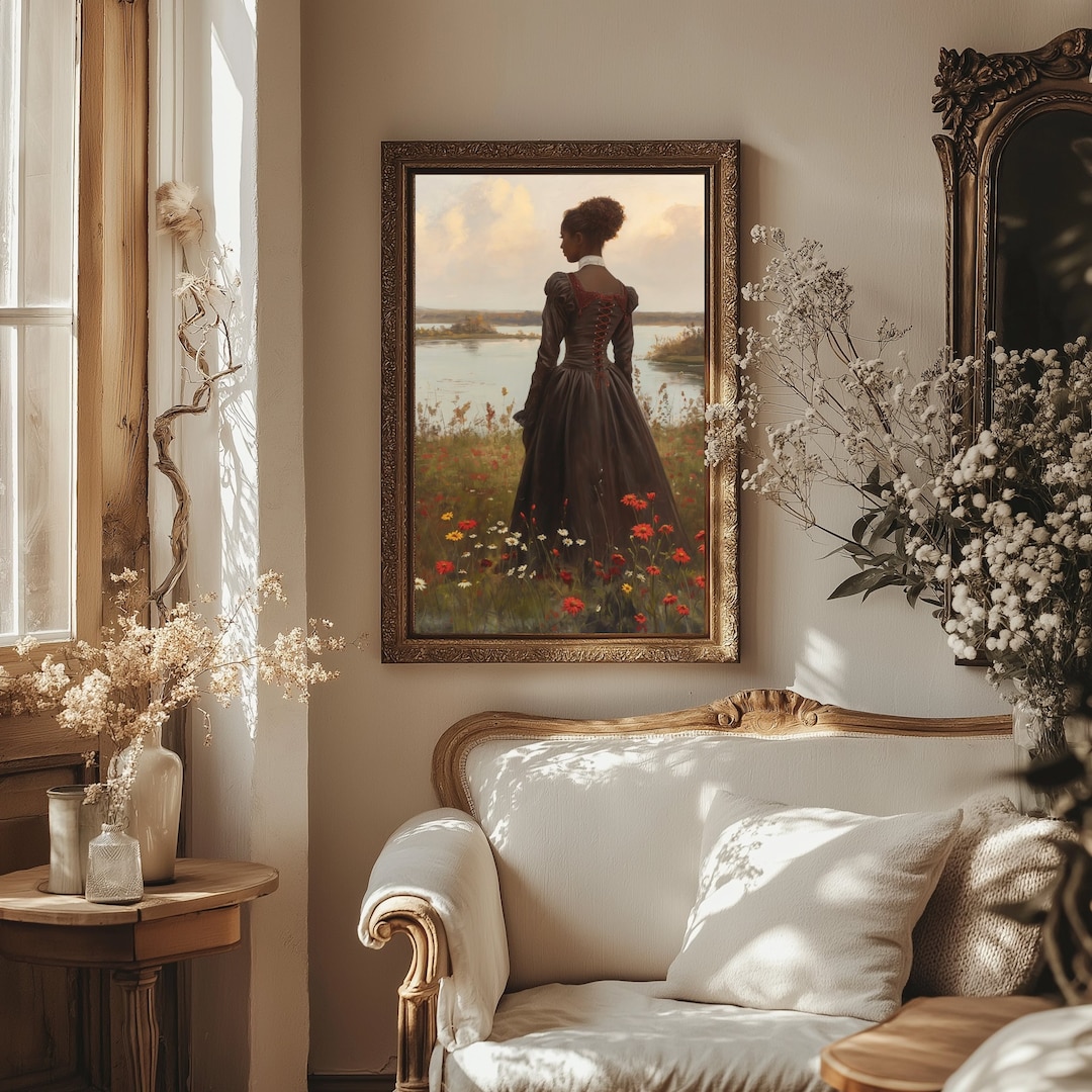 Victorian Vintage Style Wall Art, Romantic, Cottagecore Poster, Moody