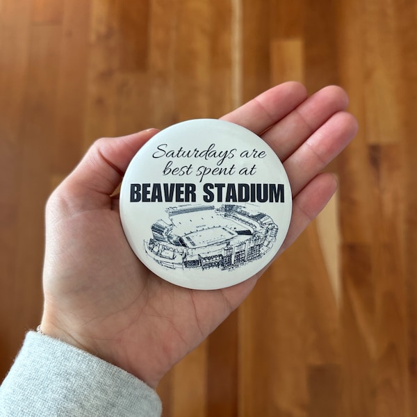 PENN STATE Beaver Stadium Buttons | PSU | Game Day Pins | College Football | Tailgate Buttons | Gameday Pinback Buttons Penn State Pins