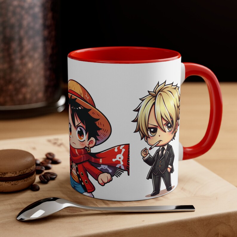 Luffy Zoro Sanji One Piece Coffee Mug . One Piece. Sanji, Luffy, Zoro