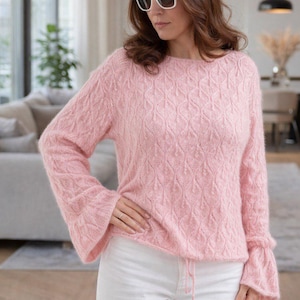 TÉLÉCHARGEMENT INSTANTANÉ PDF patron de tricot pour le pull tricoté femme « Pearl » niveau de difficulté : intermédiaire