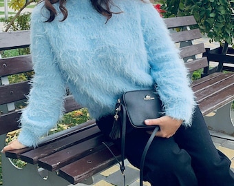 Knitting pattern for the "Ayra" sweater—easy to wear / digital download / download in PDF format. Language: Russian Ukrainian