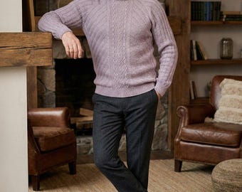 Master class: Men's sweater PRIME - Knitting, Raglan top, PDF + video tutorials, sizes S, M, L, XL