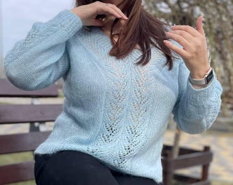 Master class #pullover "Diamond" The model has a V-shaped neckline. Download in PDF format. Language: Ukrainian Russian