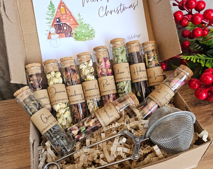 Artisan Tea Collection: Glasröhren-Tee-Set mit 12 exquisiten Geschmacksrichtungen - perfektes Geschenk | Loseblatt-Tee-Geschenk-Box | Tee-Liebhaber-Geschenk