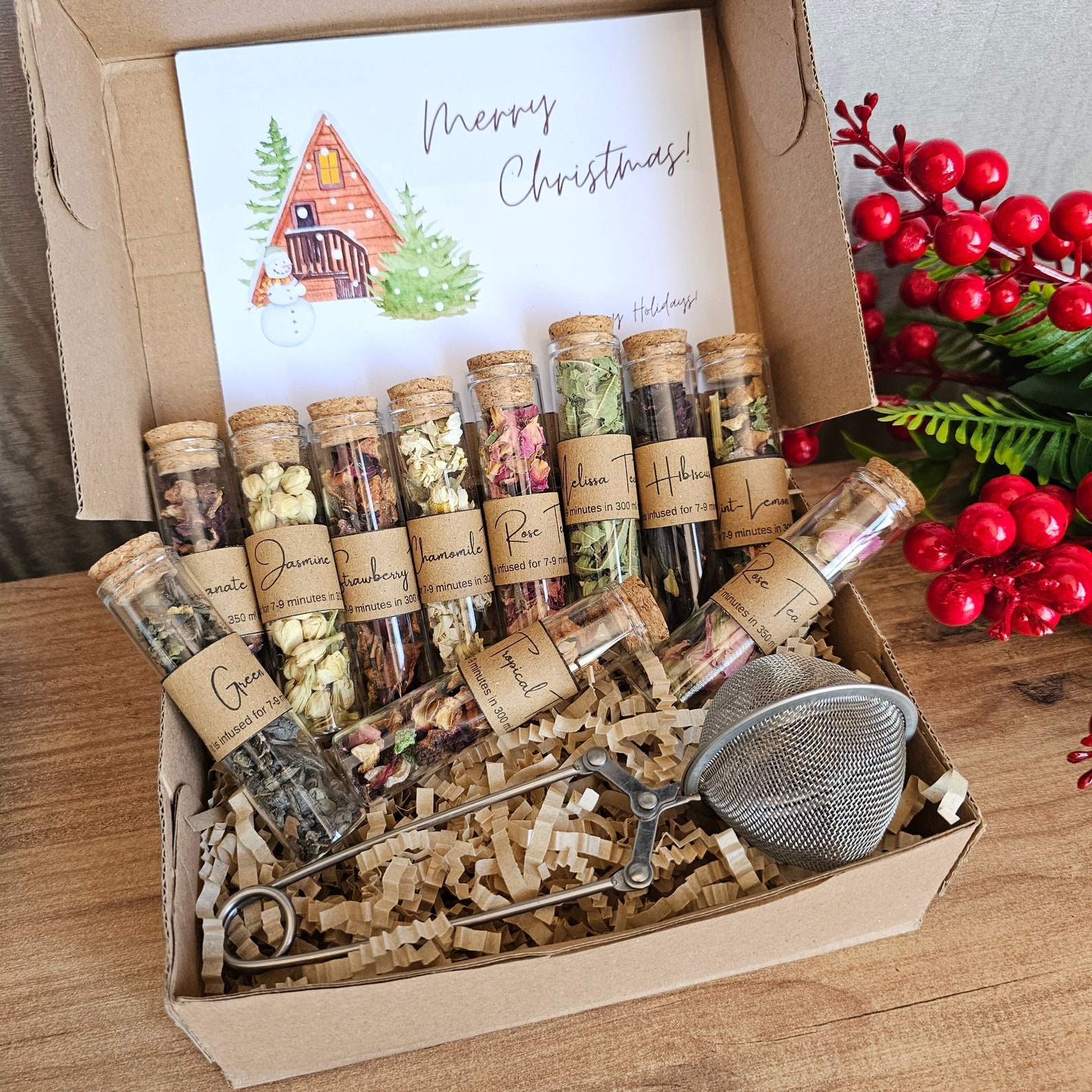 Christmas Tea Gift Set Elegant Tea Collection for Holiday Gifting 12