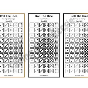 Roll the Dice Saving Challenge Game | Printable PDF | Low Income Savings Challenge | Cash Stuffing | Dice Game