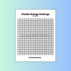 Flexible Savings Challenge | Printable PDF | Low Income Savings Challenge | Cash Stuffing |