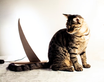 Lámpara de mesa de madera Vela