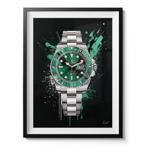 Watch Art "Rolex Submariner Hulk" - limited edition canvas / print / artwork