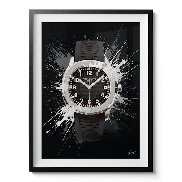 Watch Art "Patek Philippe Aquanaut Black" - limited edition canvas / print / artwork