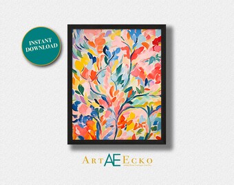 Abstract Wall Art | PRINTABLE Art | Spring Wall Art | Digital DOWNLOAD | Floral Print | Digital Wall Art | Botanical Print | Digital Print