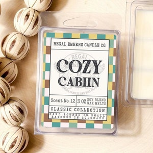 Cozy Cabin Scented Soy Wax Melts for Warmer,