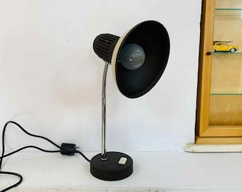 Vintage Schreibtischlampe 1970, verstellbarer Spotlight Schreibtischlampe, West Deutschland, Retro Arbeitslampe, industrielle Tischlampe,