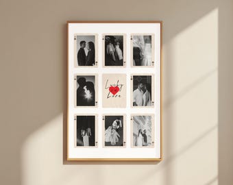 Custom Photo Playing Cards Poster Custom Playing Card Couple Poster Romantic Playing Card Print Lucky In Love Wall Art Playing Card Wall Art