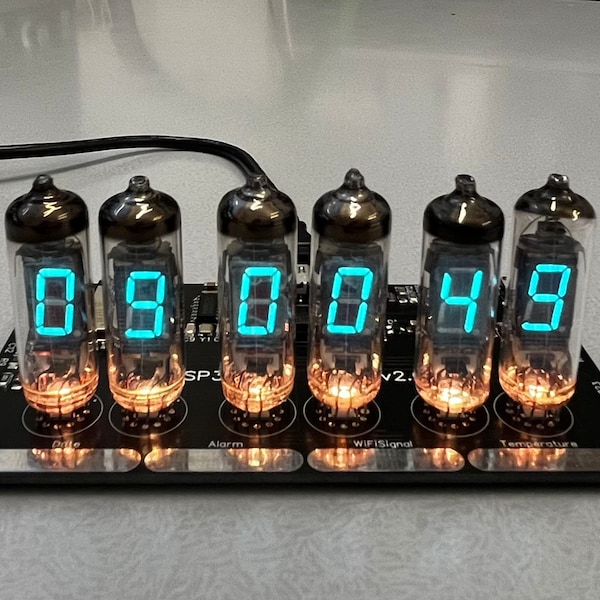 Vintage Clock WiFi ESP32 VFD Soviet IV-6 (ИВ-6, 1982)