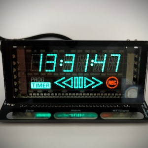 Vintage VFD Alarm Clock WiFi ESP32 Futaba 6-MT-181GK