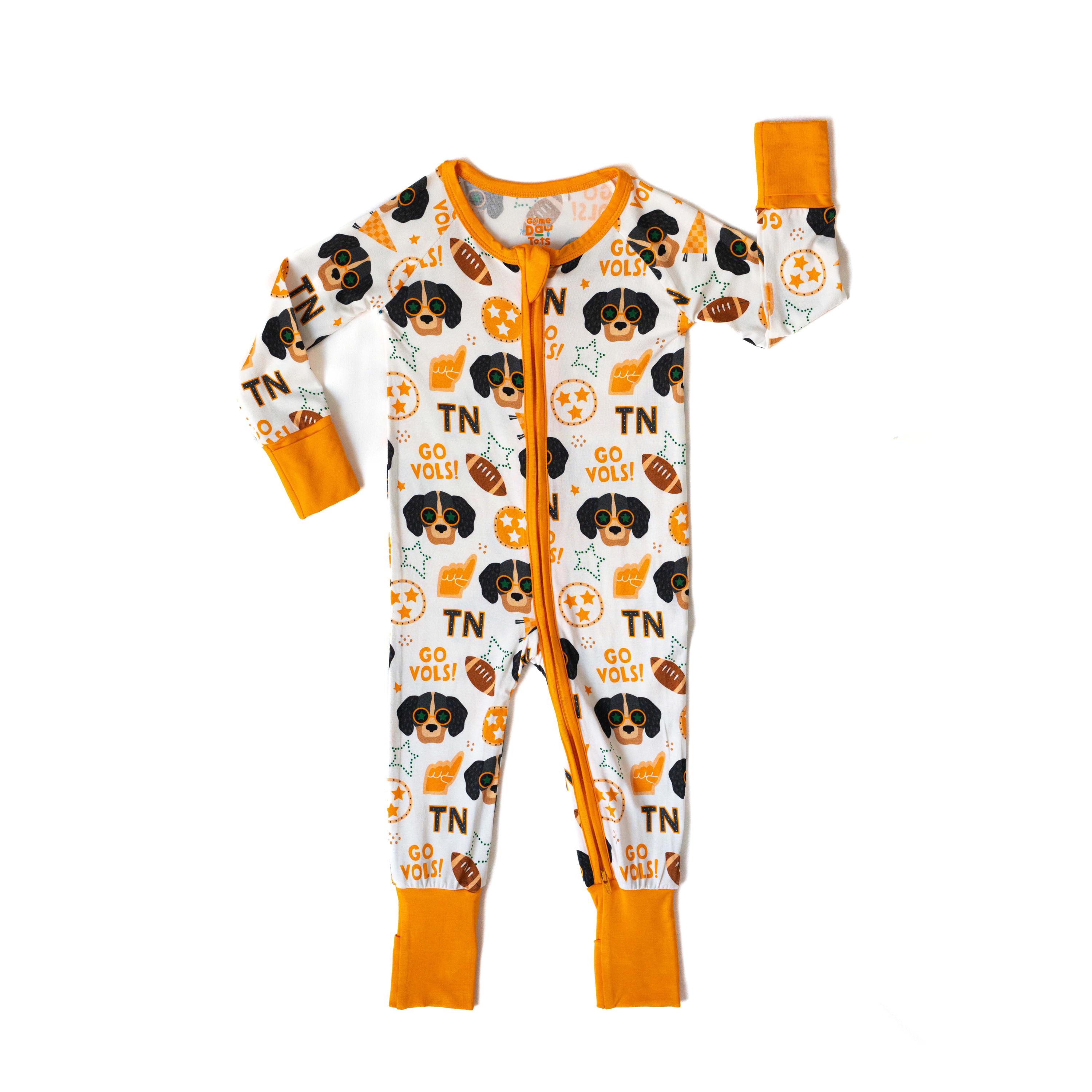 Your Baby トントンねずみ Tennessee Smokey Bamboo Zip up Baby Pajamas - Etsy