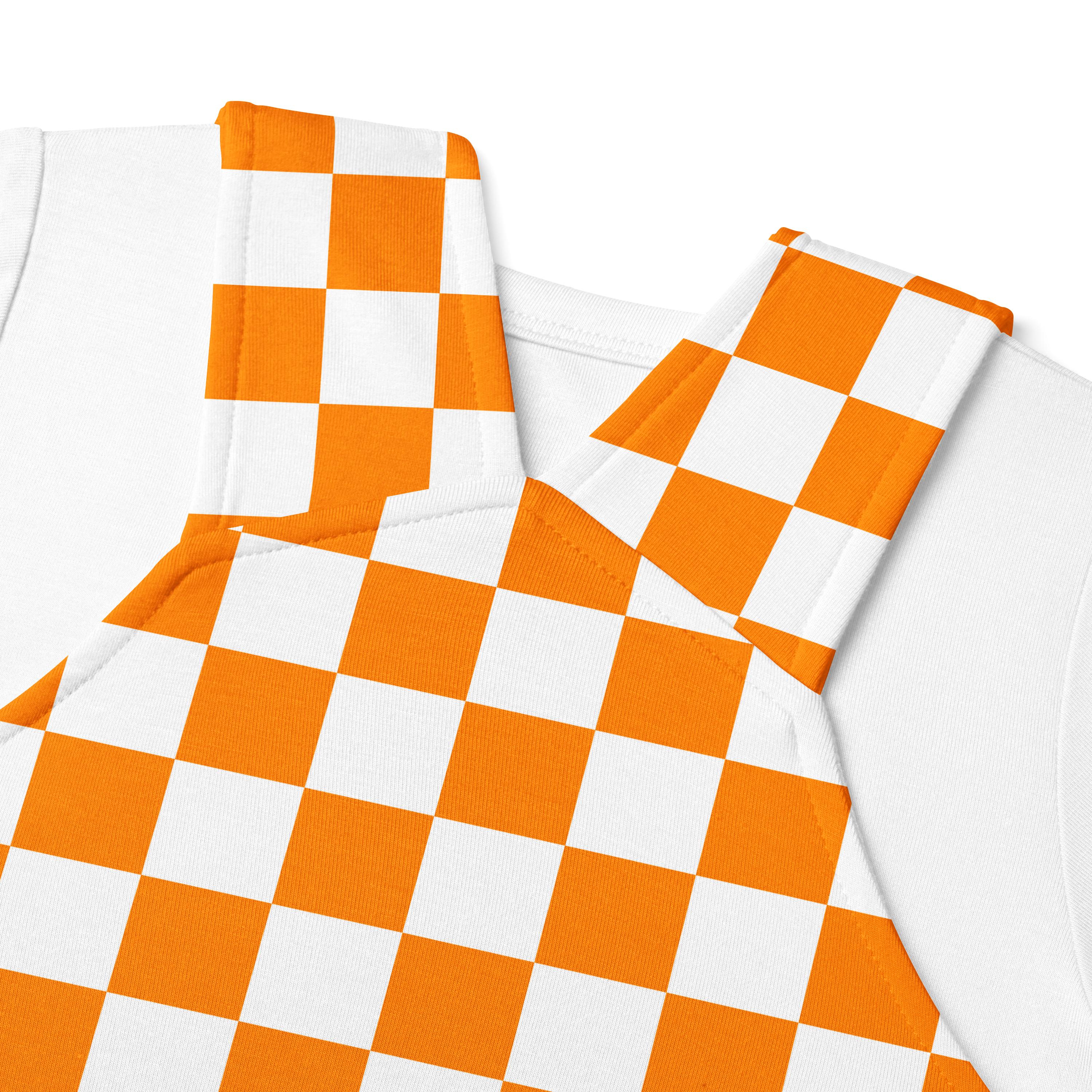 Orange & White Checkerboard Bamboo Overall Set - Etsy