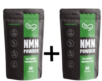 NMN 60 grammes = 120 gélules | Booster NAD+ | Supplément de santé - Nicotinamide en poudre de mononucléotide - Expédition rapide 99% pur