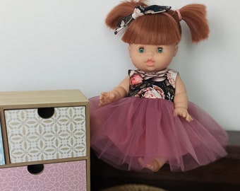 Robe de poupée Miniland, 15 pouces, 13 pouces, robe, robe en tulle, robe Paola Reina, robe Minikane, vêtements de poupée cadeau de Noël, robe de ballerine