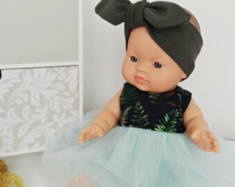 Robe de poupée Miniland, 15 pouces, 13 pouces, robe, robe en tulle, robe Paola Reina, robe Minikane, vêtements de poupée cadeau de Noël, robe ballerine