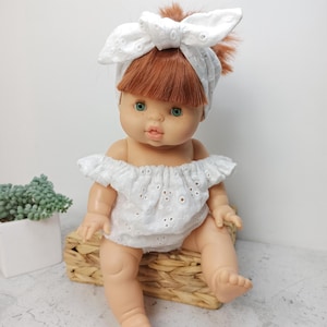 Enchanting White Romper & Headband Set for Paola Reina – Pure Joy Gift