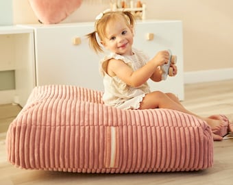 Plush Velvet Floor Cushion for Kids - Soft, Safe, and Machine-Washable - Ideal Gift for Playrooms and Nurseries